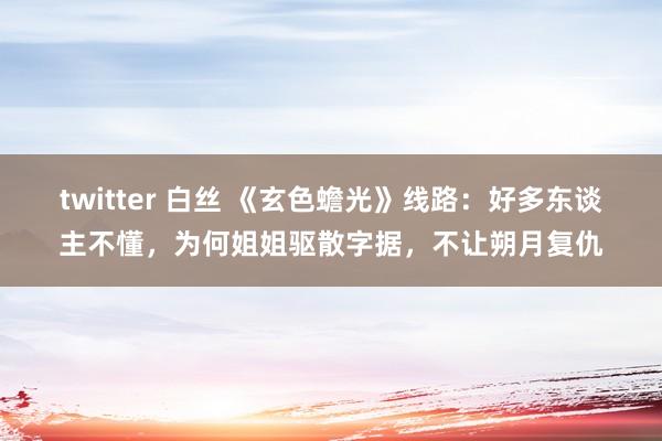 twitter 白丝 《玄色蟾光》线路：好多东谈主不懂，为何姐姐驱散字据，不让朔月复仇